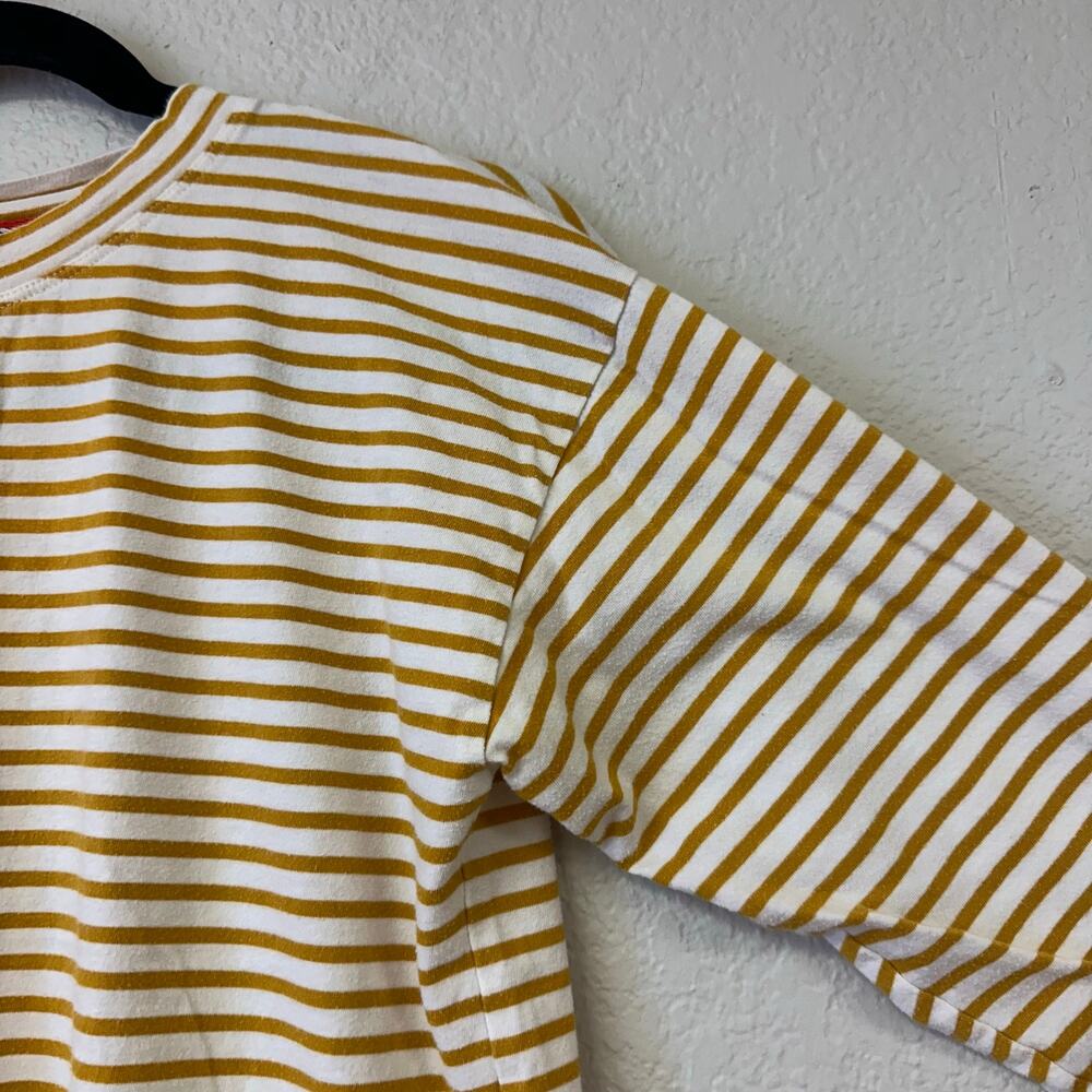 A.Y.R. The French Fry Long Sleeve Striped Boxy Top Yellow White Size XS - Picture 3 of 7